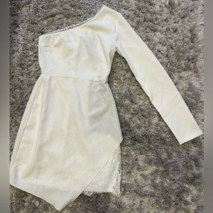 One Shoulder Lace Cocktail Dress